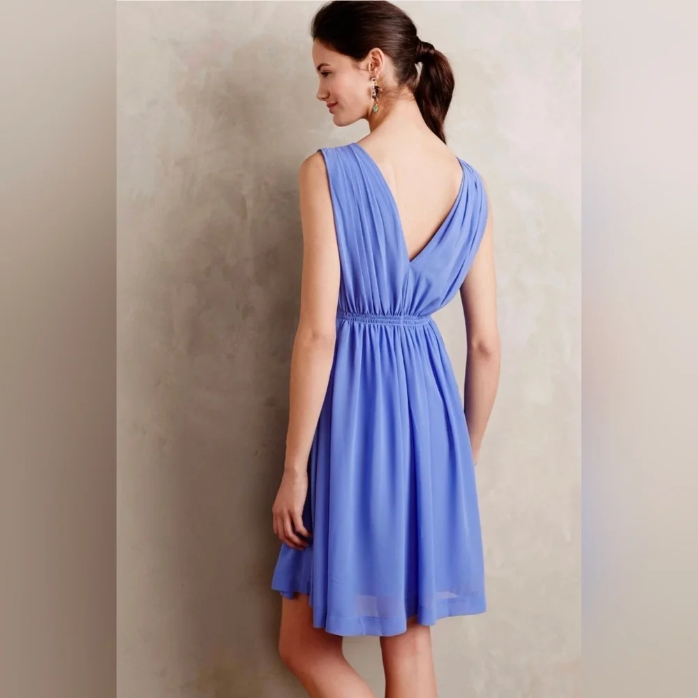 Anthropologie | HD in Paris Periwinkle Flowy Dress - Sz 10P - Picture 2 of 7